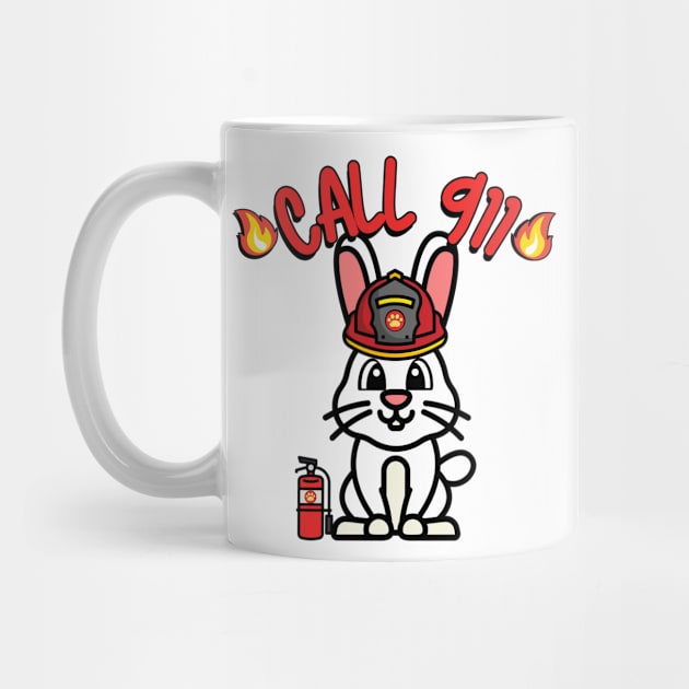 Cute Bunny is a firefighter by Pet Station